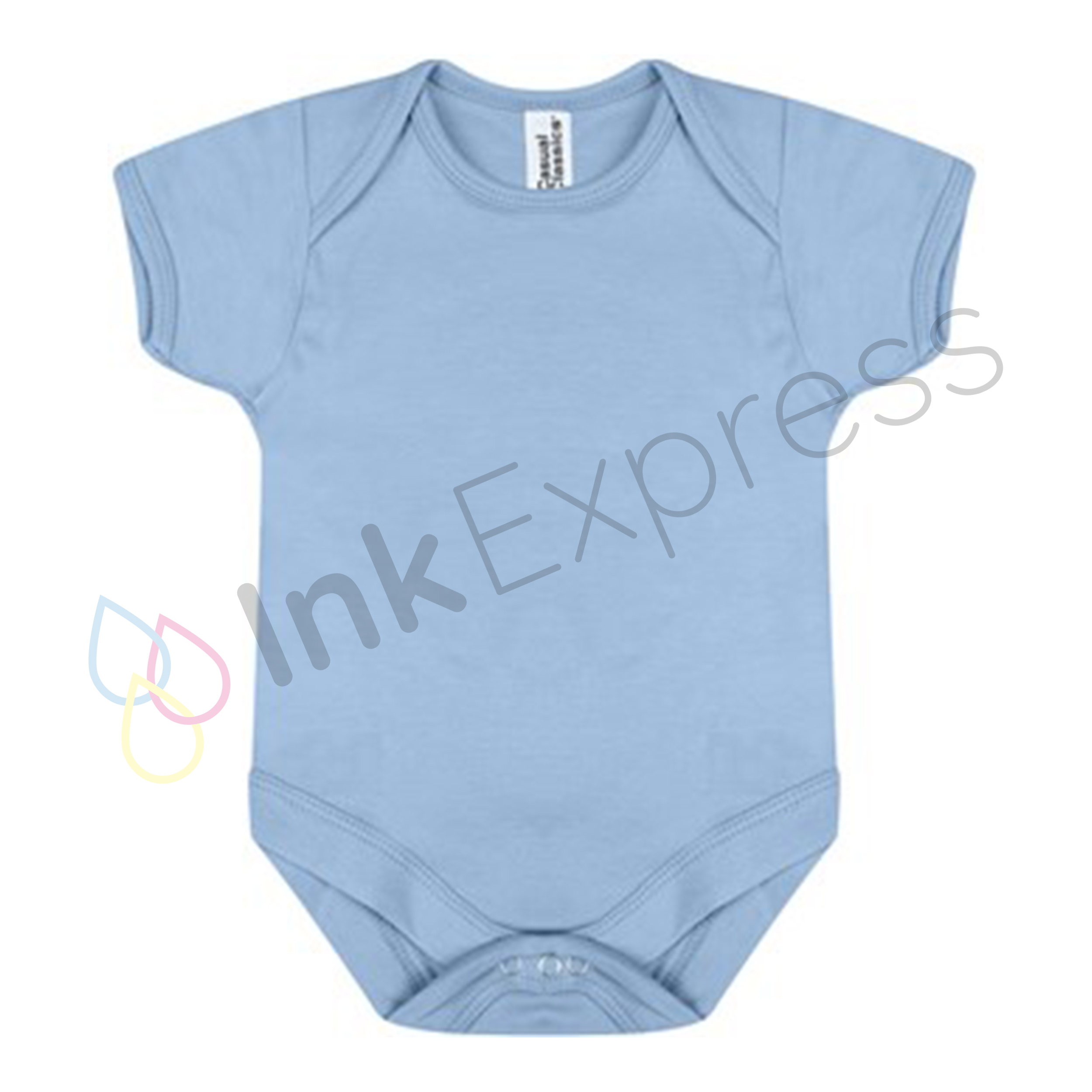 Casual Classic 100% Cotton Light Blue Baby Body Suit