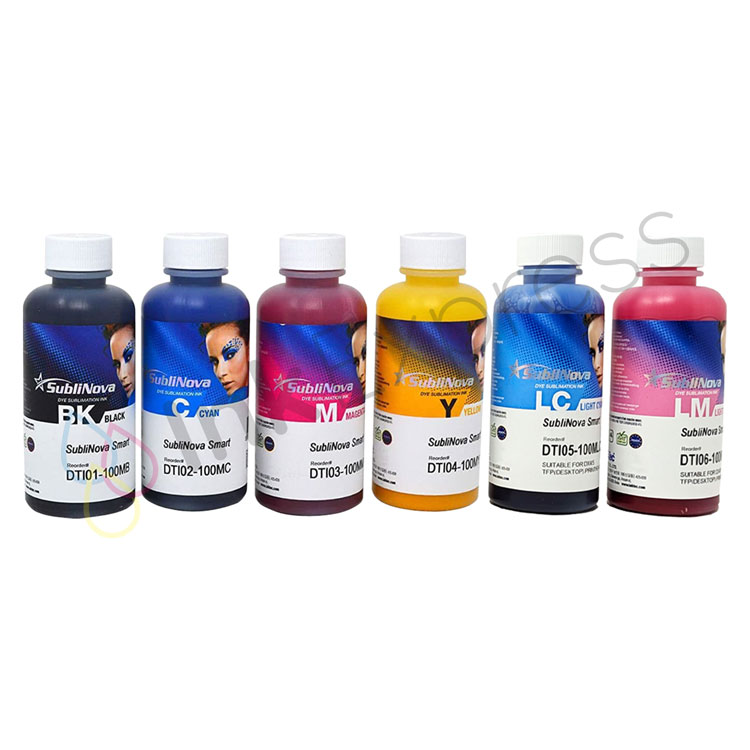 Inktec Sublinova Smart Dye Sublimation Ink Set 4 Colour (Set of 5 Inc. 2 x  BK) for EPSON