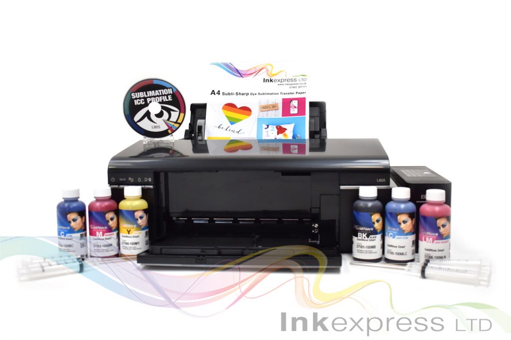 Sublimation Starter Package: Epson Ecotank L805 - Printer + 6 x 100ml ...