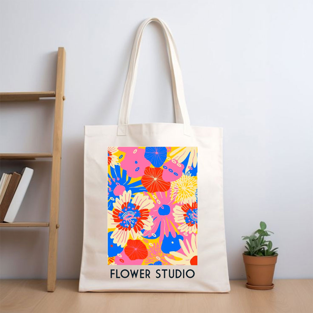 A sublimation tote bag printed with Subli-Pro paper, showcasing durable, long-lasting results that remain vibrant even after washing and regular use. The image highlights the high-quality finish and resilience of the design, emphasising how Subli-Pro ensures that custom prints maintain their vivid colours and crisp details over time.